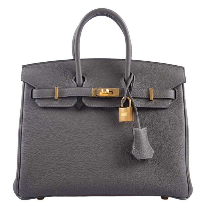 Hermes 'Etain Togo' Gold Hardware Birkin 25 Bag