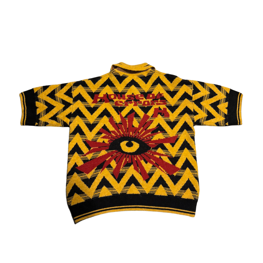House of Errors 'Yellow/Black' Knit Soccer Jersey Polo Shirt