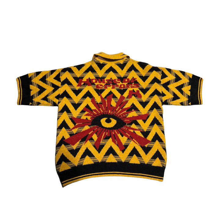 House of Errors 'Yellow/Black' Knit Soccer Jersey Polo Shirt