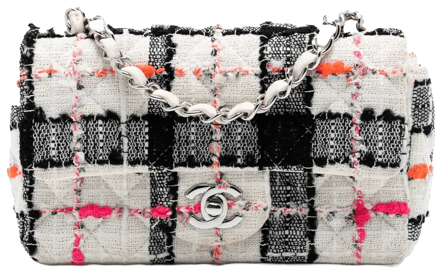 Chanel 20S 'Mixed Tweed Checkered' Classic Mini Flap