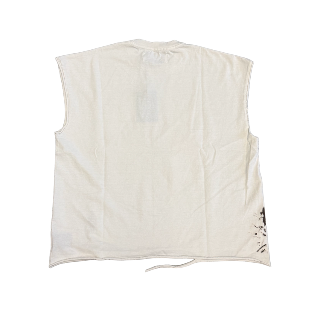 Satoshi Nakamoto 'Globe of Death' Vintage White Cutoff Tee