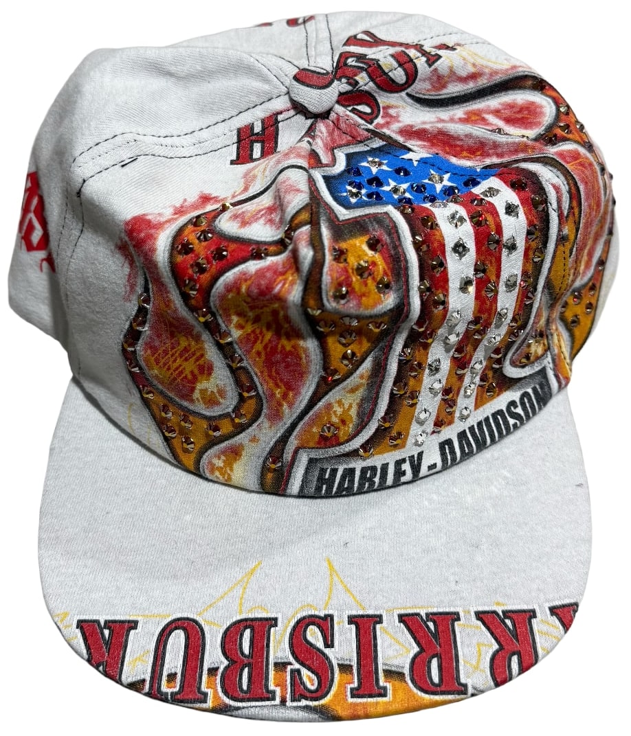 Bossi 'Harley Davidson #1' Rhinestone Snapback Hat