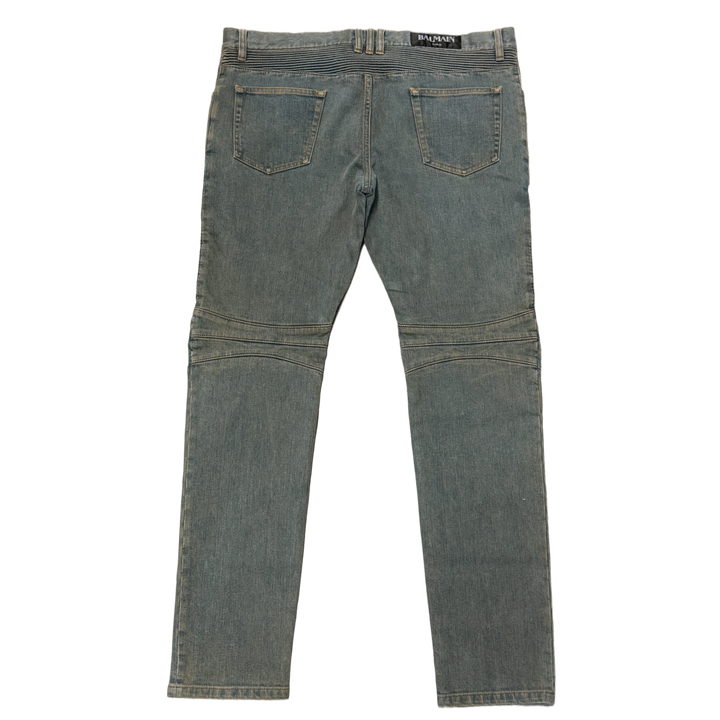 Balmain 'Vintage' Biker Denim Jeans