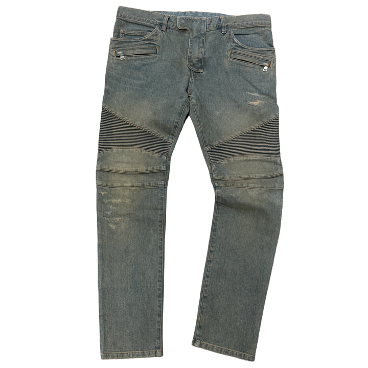 Balmain 'Vintage' Biker Denim Jeans