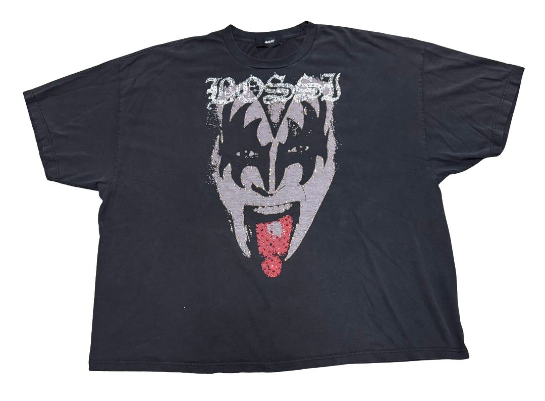 Bossi 'Big Face' KISS Vintage Rhinestone Tee
