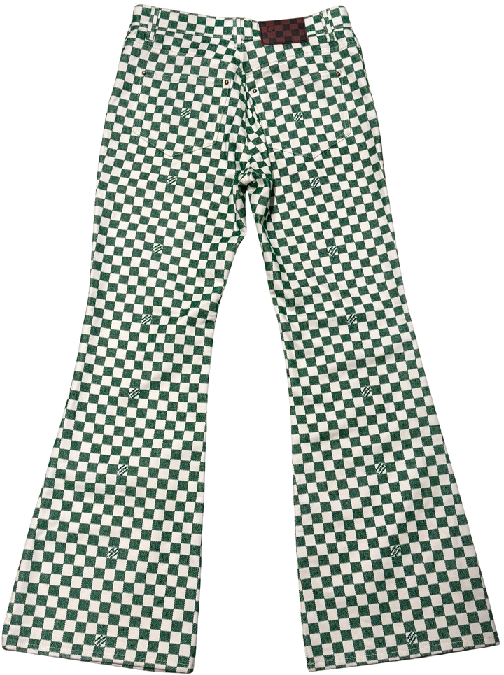 Louis Vuitton 'Green' Damier Bootcut Jeans
