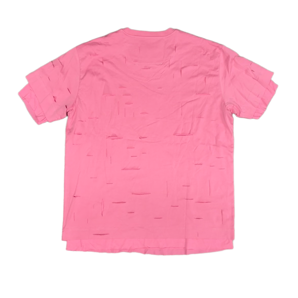 Givenchy 'Pink Archetype Double-Layer Distressed' Tee