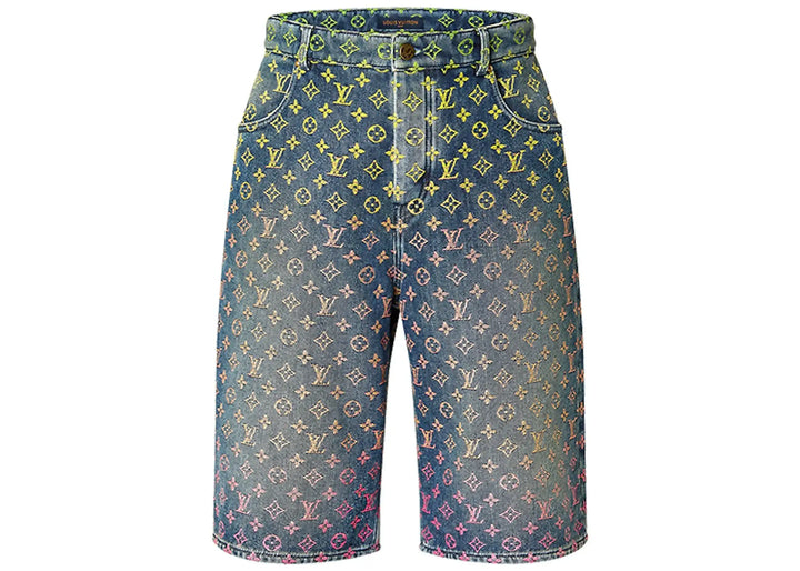 Louis Vuitton 'Rainbow Monogram' Denim Shorts