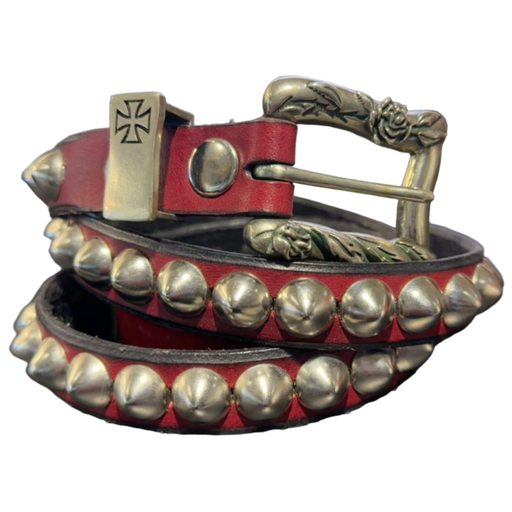 Enfants Riches Déprimés 'Studded Leather' Red Belt