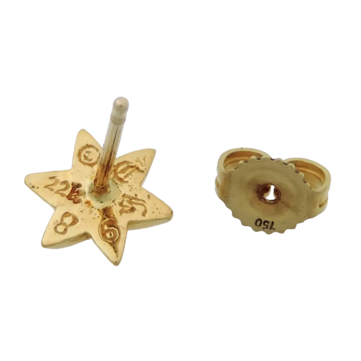 Chrome Hearts '22K Gold Diamond Star' Earrings Set