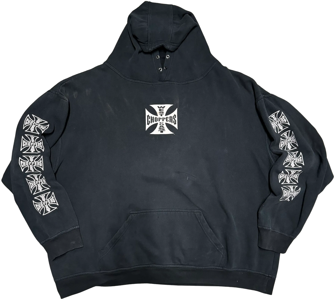 West Coast Choppers 'Classic Logo' Vintage Black Hoodie