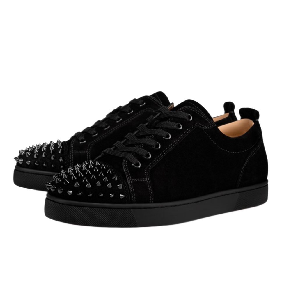 Christian Louboutin 'Black' Louis Junior Spikes Sneakers