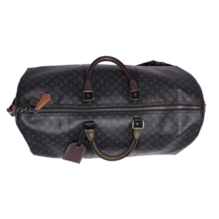 Louis Vuitton 'Black and Olive' Monogram 55 Duffle Bag