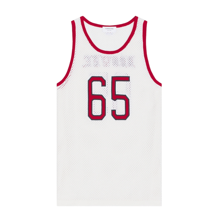 Thom Browne 'White' Cashmere Mesh Basketball Jersey