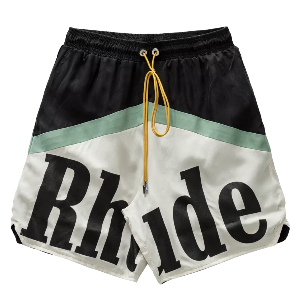 Rhude 'Black and Green' Awakening Shorts