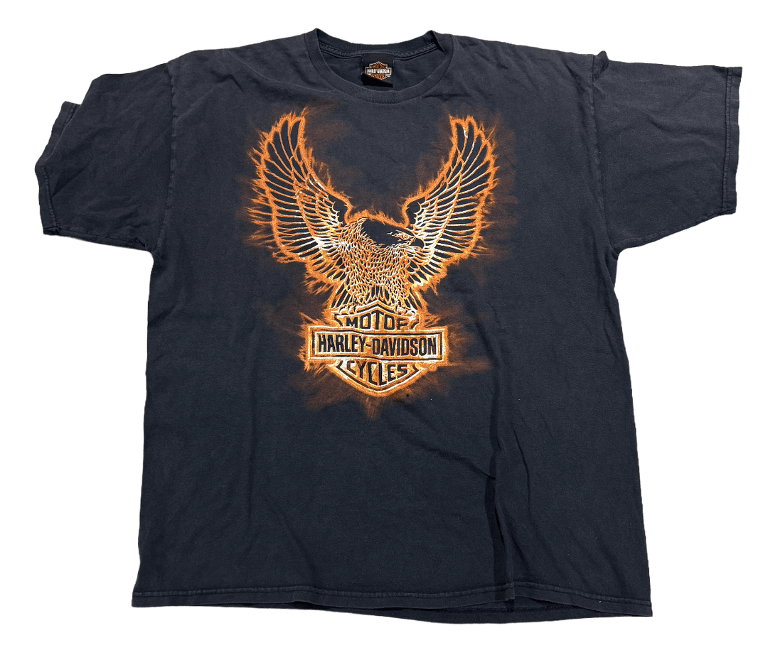 Harley Davidson Flame Eagle 'Genuine Kokomo' Vintage Black Tee