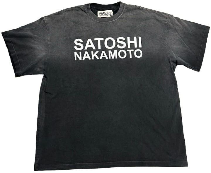 Satoshi Nakamoto 'Stencil Logo' Black Tee