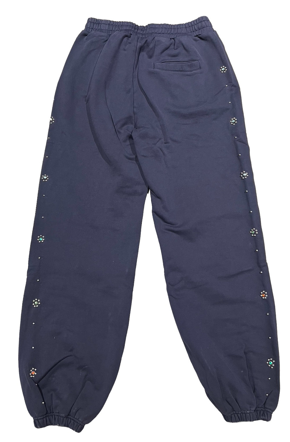 Happy Memories Don't Die HMDD 'Flower Studded' Navy Sweatpants