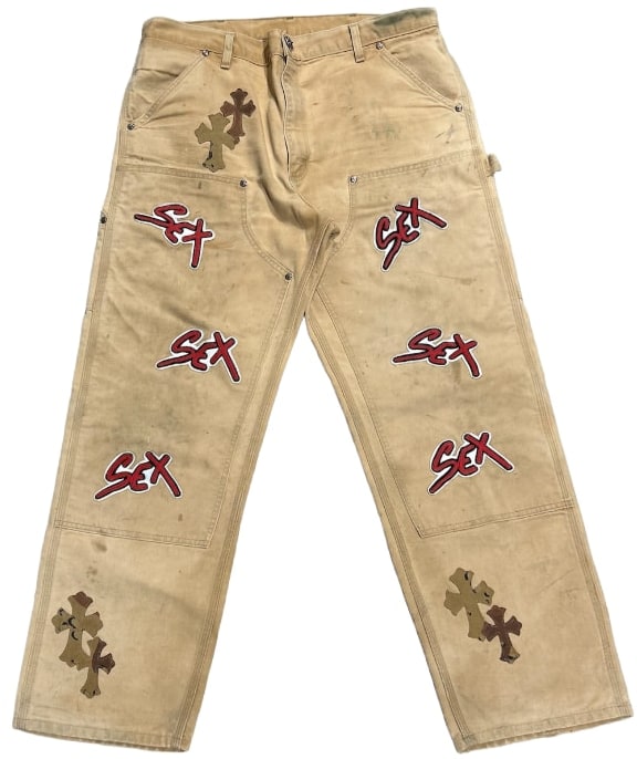 Chrome Hearts Matty Boy 'Sex Records' Camo Pants Carpenter Work  Pants