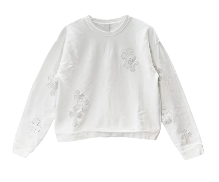 Chrome Hearts White Sweatshirt '23 Crosses'