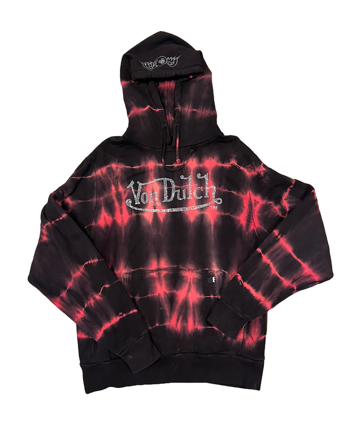 Von Dutch 'Tie Dye' Red Hoodie