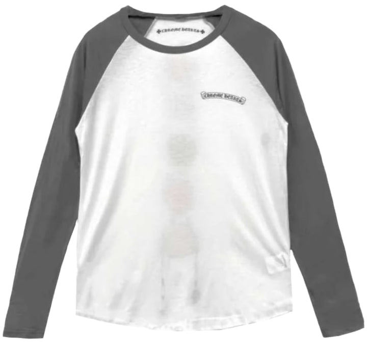 Chrome Hearts Matty Boy 'Graffiti' White & Grey Long Sleeve Tee