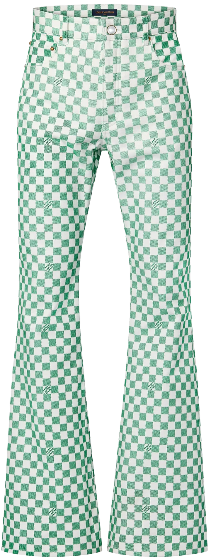 Louis Vuitton 'Green' Damier Bootcut Jeans