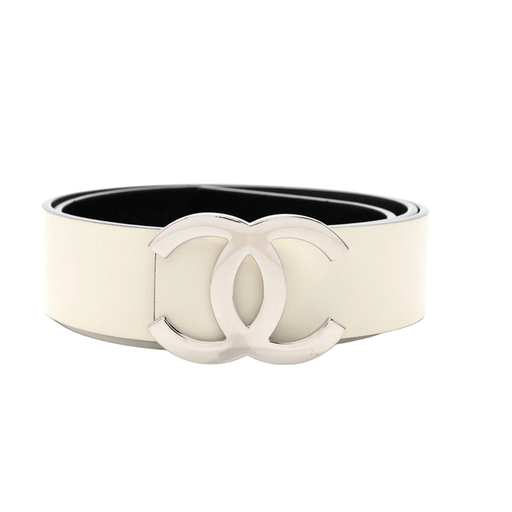 Chanel 'Patent Calfskin CC' Reversible Belt