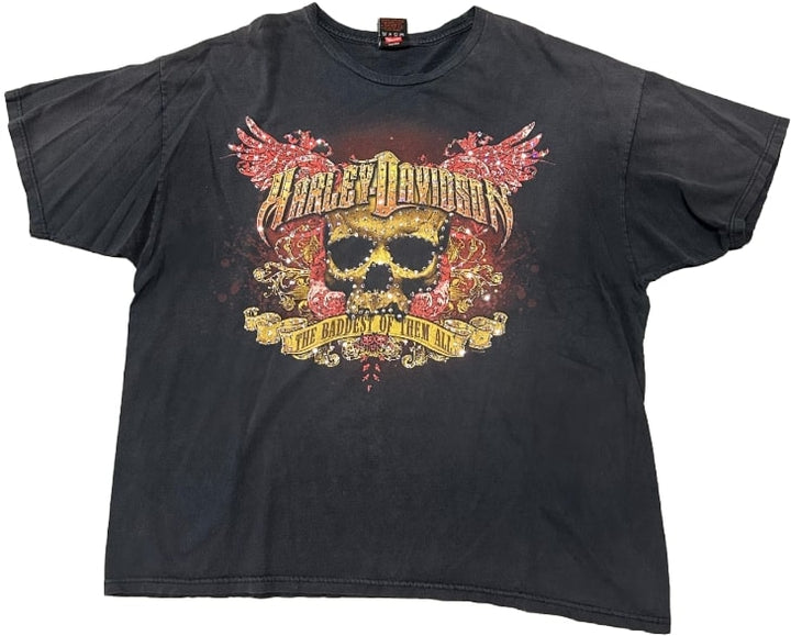 Harley Davidson 'Wildcat' Rhinestone Vintage Tee