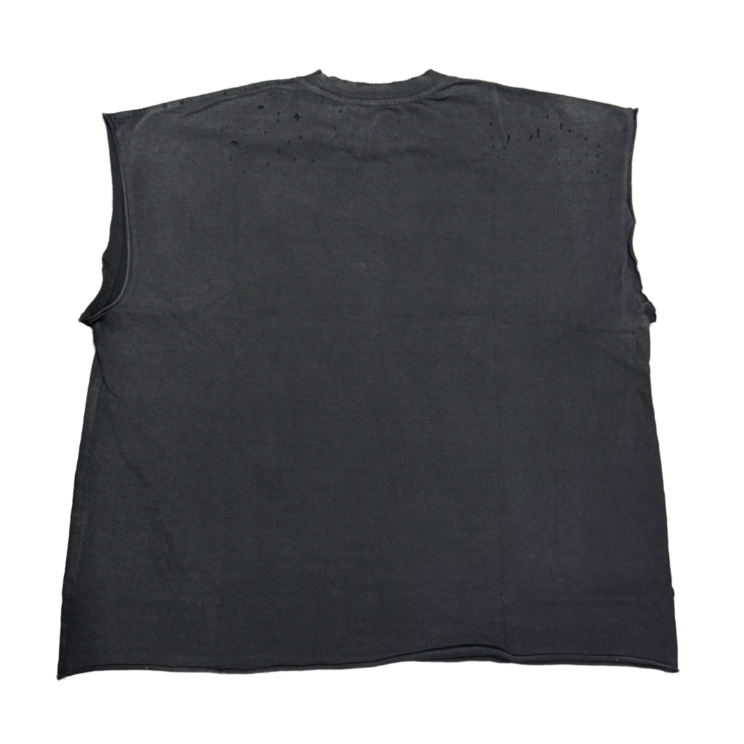 Satoshi Nakamoto 'Million Bucks' Washed Black Cutoff Tee
