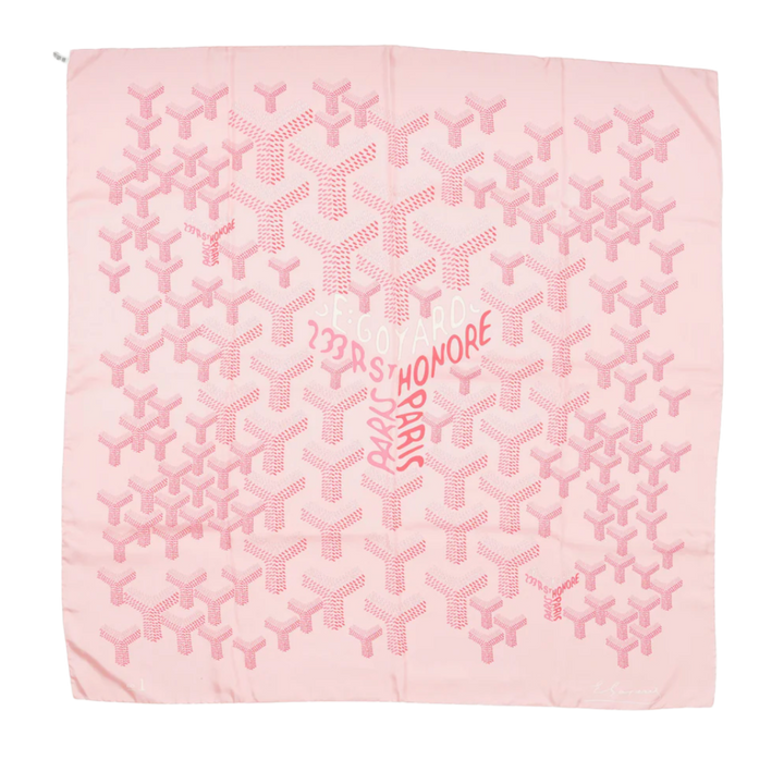 Goyard 'Pink Silk' Goyardine Scarf