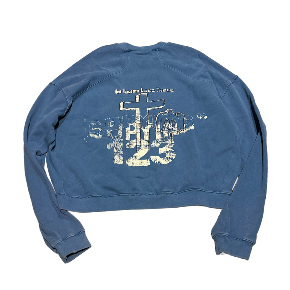Rivington roi Rebis 'Times Like These' Blue Crewneck