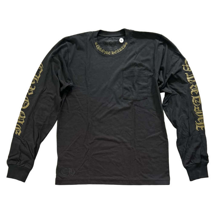 Chrome Hearts 'Olive' Collar Logo Longsleeve
