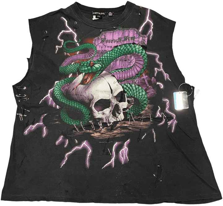 Earthling VIP 'Forever Free' Thrashed American Thunder Cutoff Tee