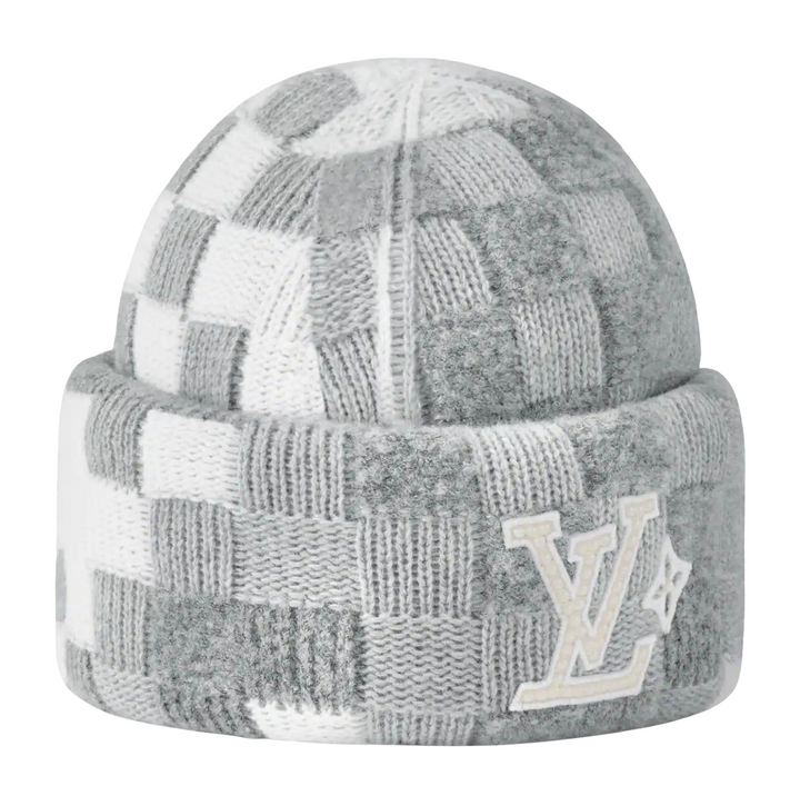 Louis Vuitton Crush Damoflage 'Pearls' Reversible Grey Beanie
