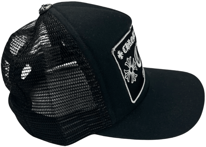Chrome Hearts 'Paris CH' Black Trucker Hat