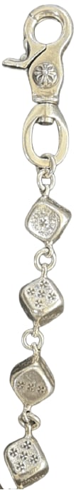 Chrome Hearts 'Jumbo Dice' 14 Link Silver Wallet Chain
