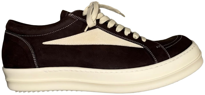 Rick Owens 'Brown/Milk' Nubuck Suede Vintage Sneaks