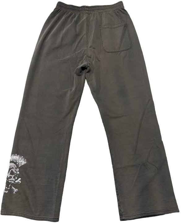 Bossi 'Green/White Mohawk Skull' Rhinestone Sweatpants