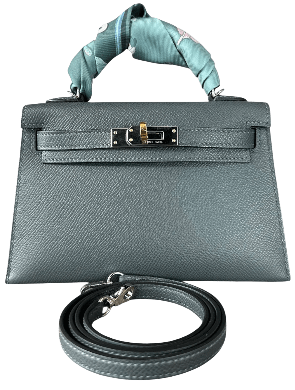 Hermés Vert Amande Epsom Mini Kelly 20 Bag