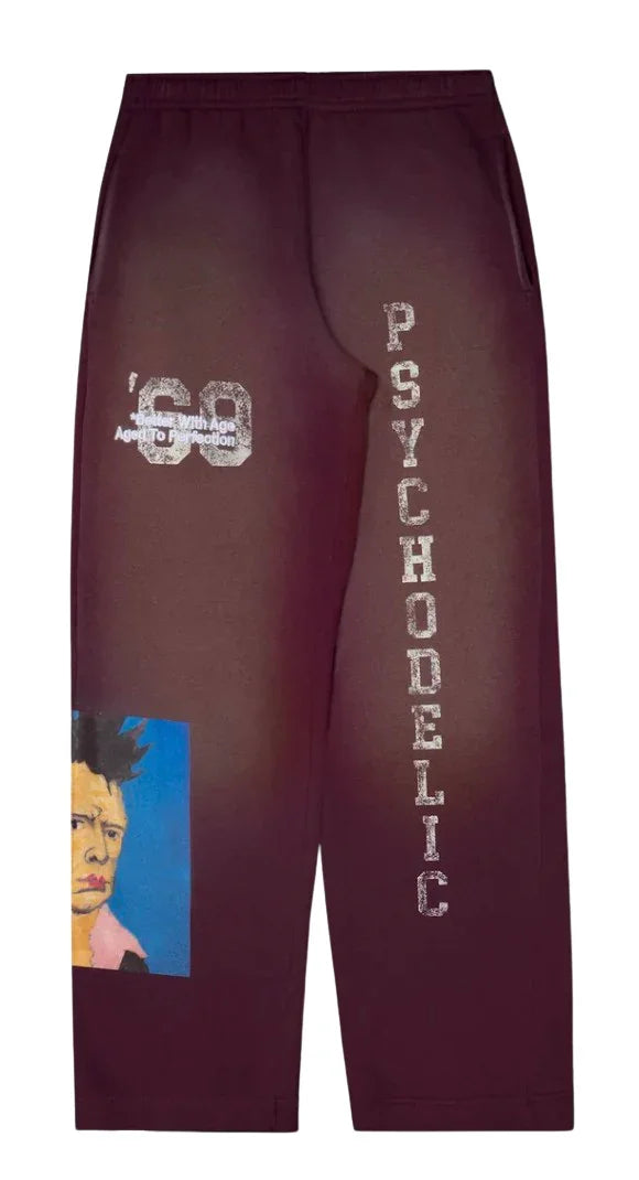 *Better With Age 'Psychodelic' Burgundy Sweatpants