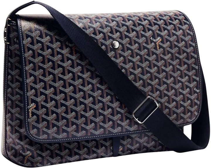 Goyard 'Capetien MM' Navy Blue Messenger Bag