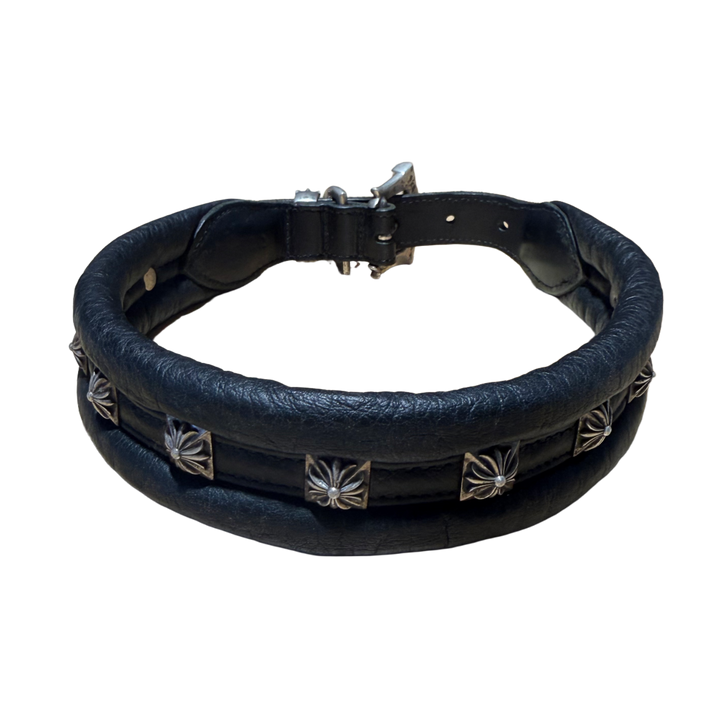 Chrome Hearts 'Black' Studded Leather Dog Collar