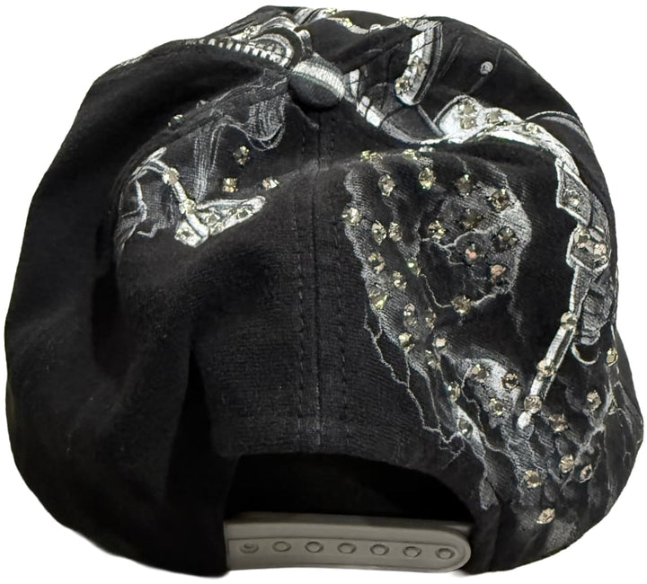 Bossi 'Harley Motor' Rhinestone Snapback Hat
