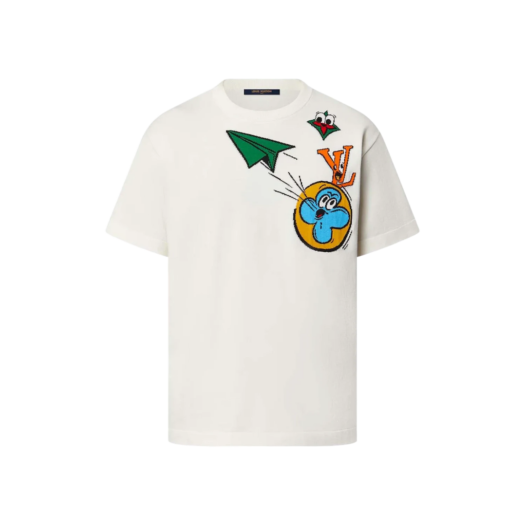 Louis Vuitton Monogram Comics Intarsia Short-Sleeved Crewneck Multicolor