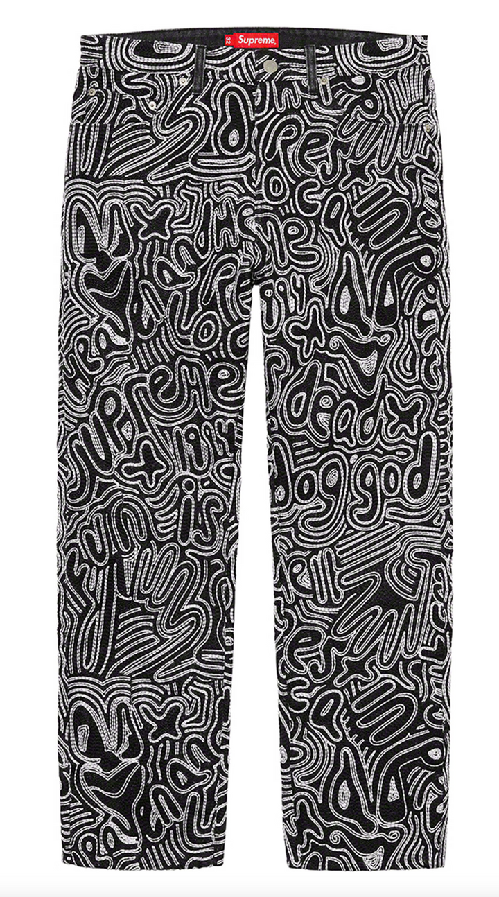 Supreme 'Black' Chainstitch Jeans