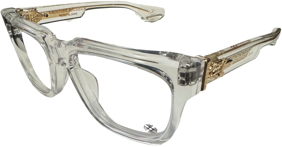 Chrome Hearts 'Box Officer' 18k Gold Crystal Sunglasses