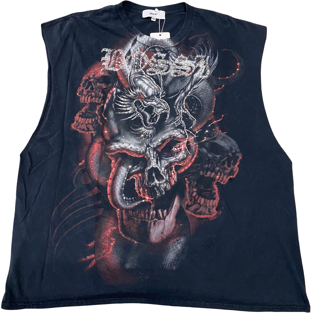 Bossi 'Screaming Skulls' Vintage Cutoff Tee