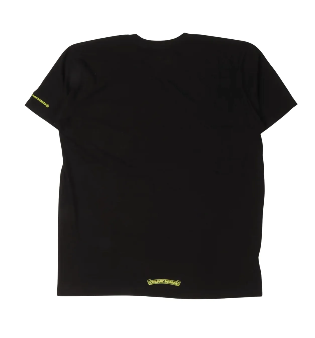 Chrome Hearts 'Yellow Neck Logo' Black Tee