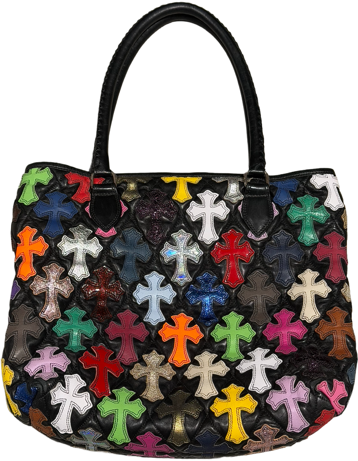 Chrome Hearts 'Multicolor Cemetery' Quilted Leather Tote Bag